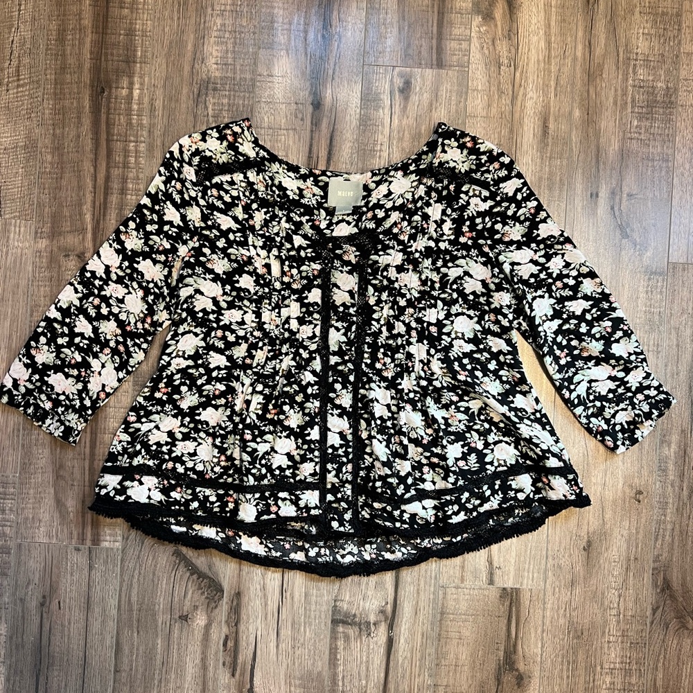 Anthropologie Maeve Celyn Floral Blouse